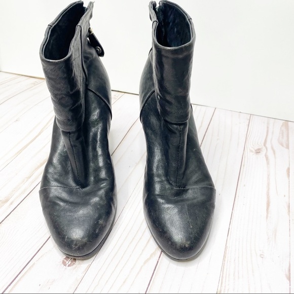 Rag & Bone Women's Black Newbury Leather Block Heel Ankle Bootie - Picture 7 of 16